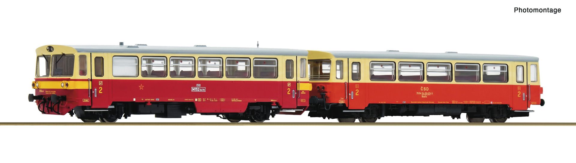 Roco 7790011 - Dieseltriebwagen M 152.0478 mit Beiwagen, CSD, Ep.IV, DC-Sound
