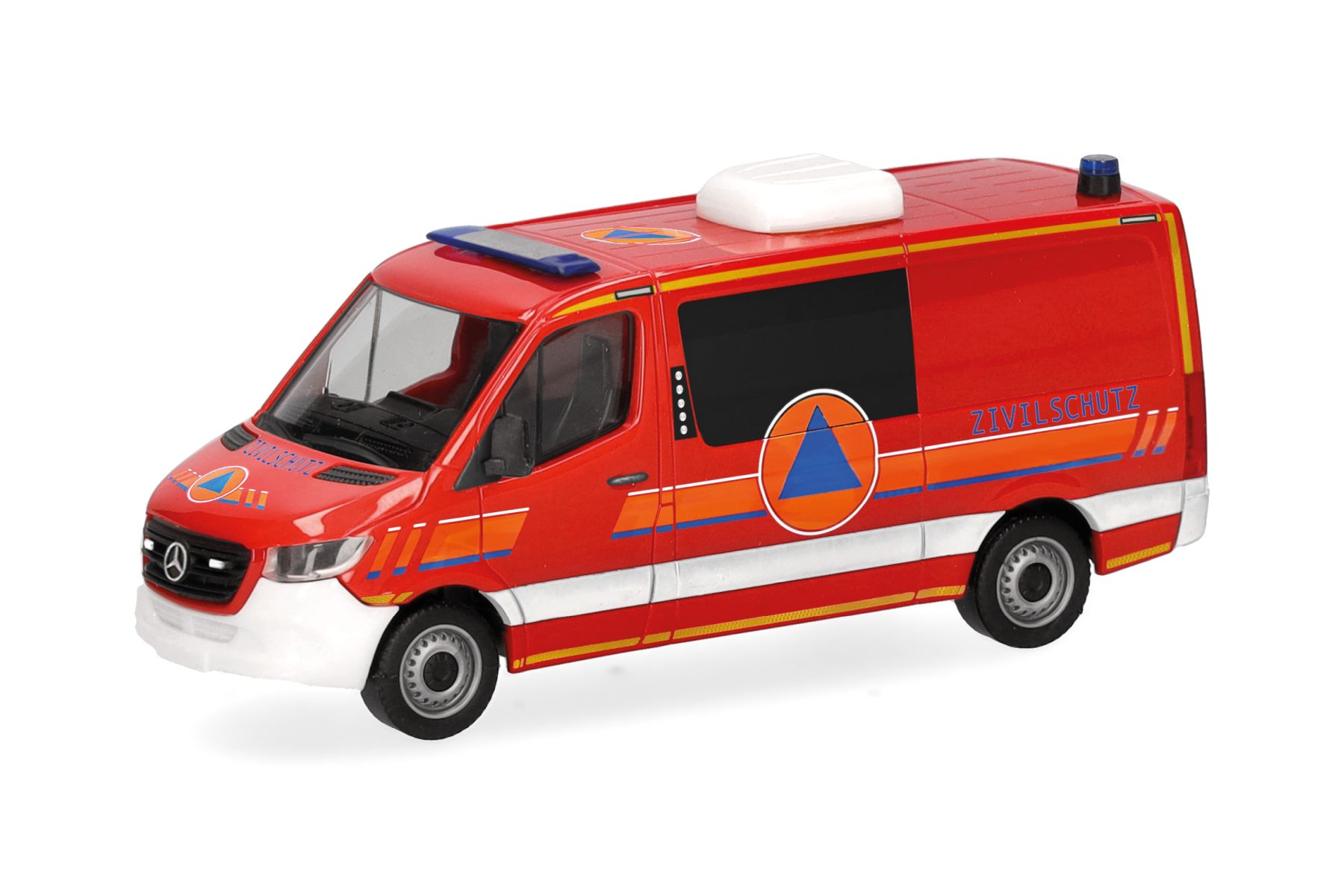 Herpa 099059 - Mercedes Benz Sprinter 18 Halbbus Flachdach "Zivilschutz"