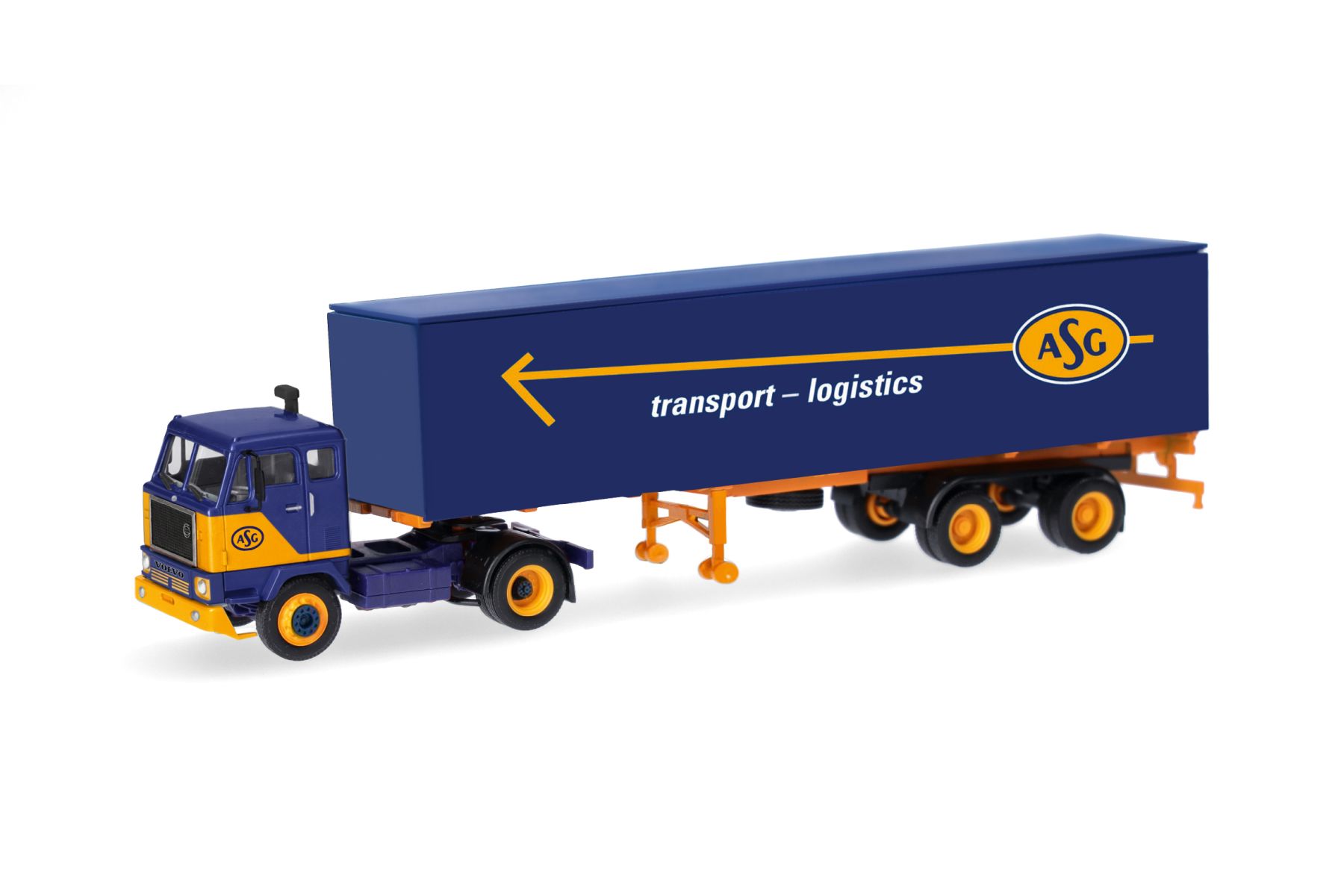 Herpa 321624 - Volvo F88 Koffer-Sattelzug "ASG", Schweden