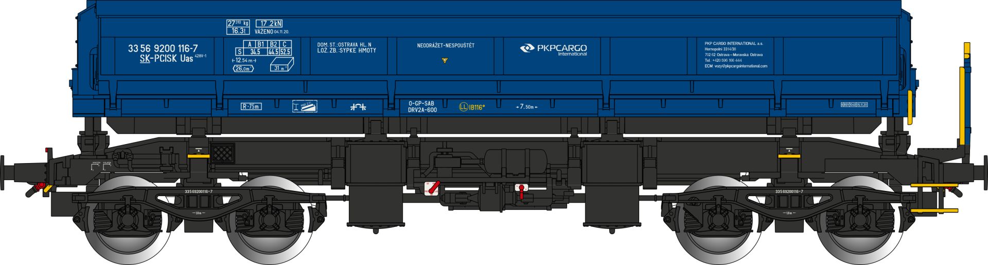 Albert Modell 920008 - Offener Güterwagen Uas, SK-PCISK, PKP-Cargo, Ep.VI Albert Modell 920008 - Offener Güterwagen Uas, SK-PCISK, PKP-Cargo, Ep.VI