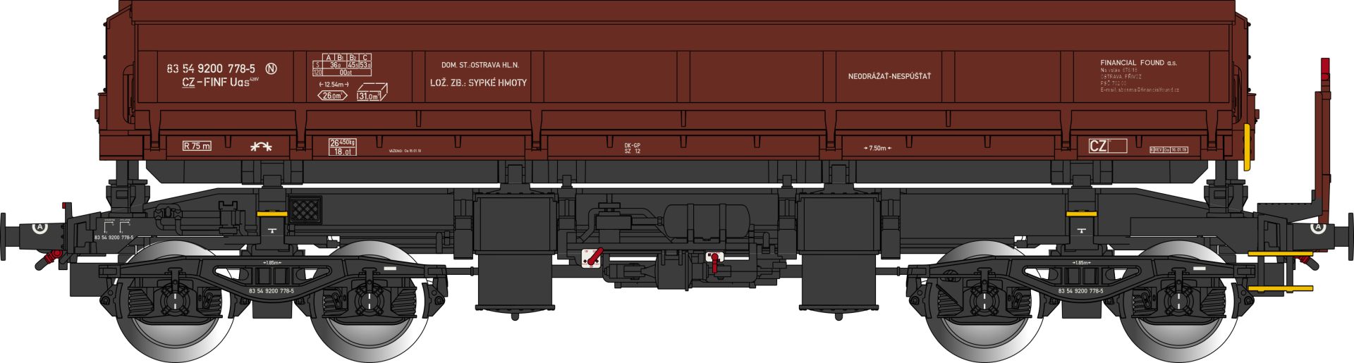 Albert Modell 920010 - Offener Güterwagen Uas, CZ-FINF, Ep.VI Albert Modell 920010 - Offener Güterwagen Uas, CZ-FINF, Ep.VI