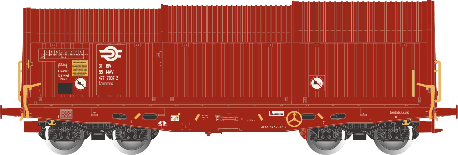 Albert Modell 477011 - Telekophaubenwagen Shimmns, MAV, Ep.V