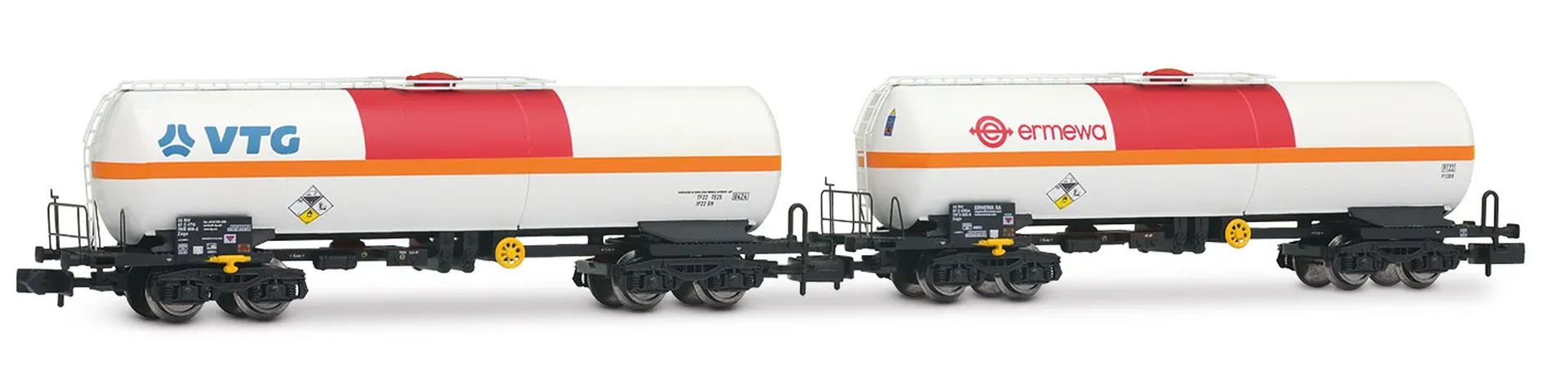 Arnold HN6634 - 2er Set Chlore-Kesselwagen, SNCF, Ep.VI 'VTG + Ermewa'