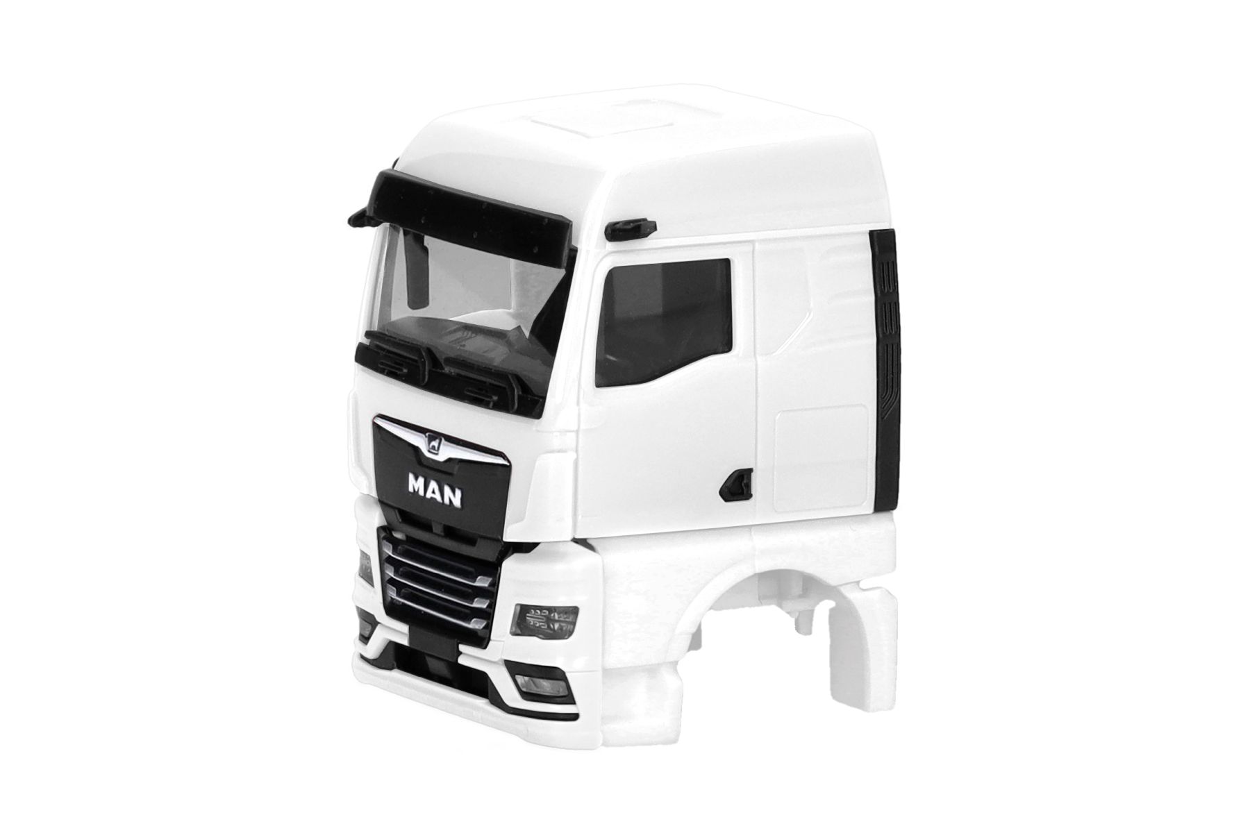 Herpa 086370 - Fahrerhaus MAN TGX GM ohne Windleitbleche mit Spiegelkamera, weiß (2 Stück)