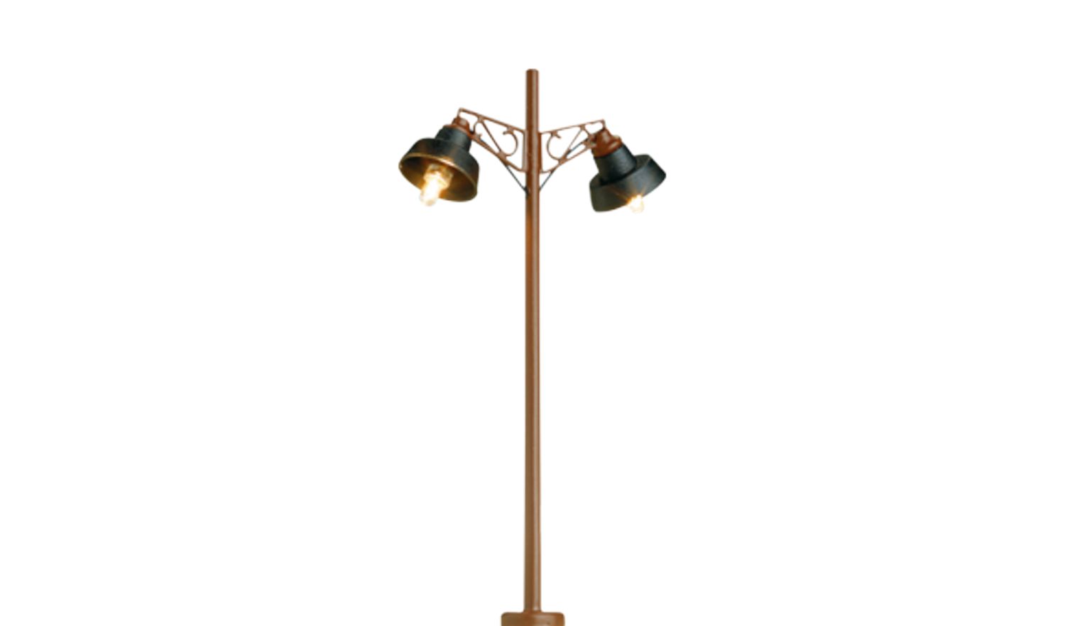 Brawa 84147 - Holzmastleuchte doppelt, LED, H=80 mm