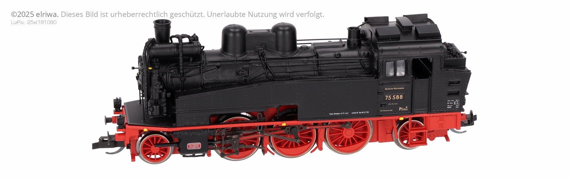 Beckmann 1010603 - Dampflok 75 588, DRG, Ep.II