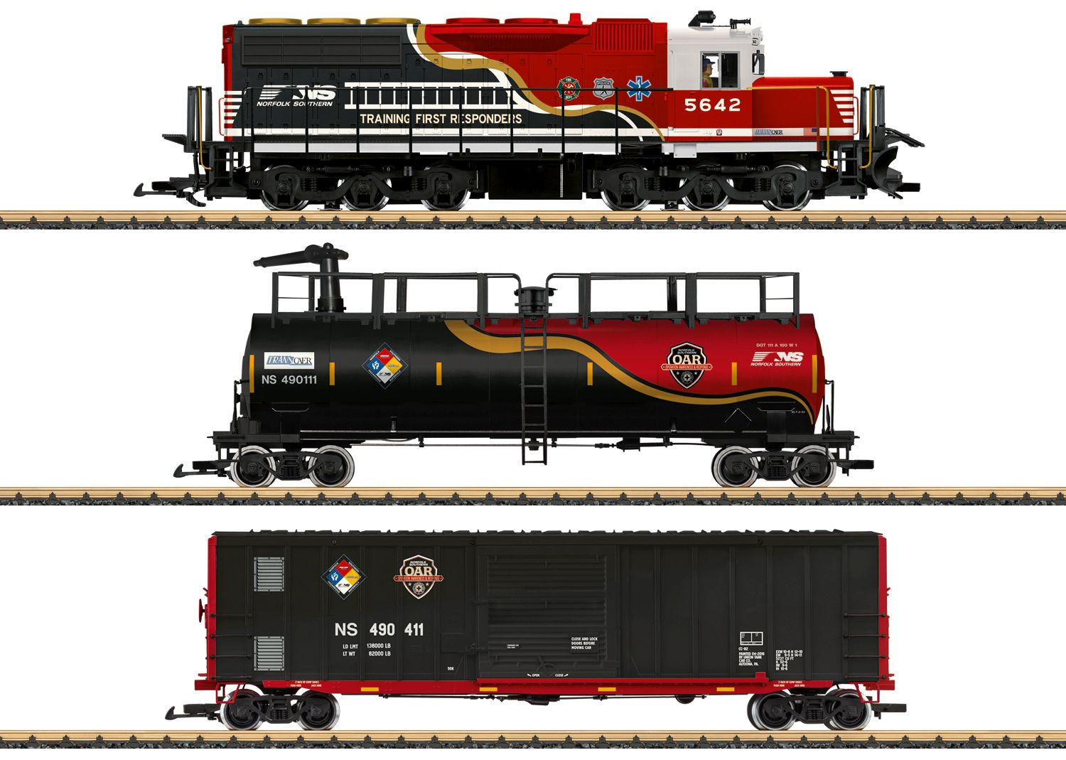 LGB 29911 - Feuerlöschzug, Norfolk & Southern Railroad, Ep.VI, DC-MFX-Sound