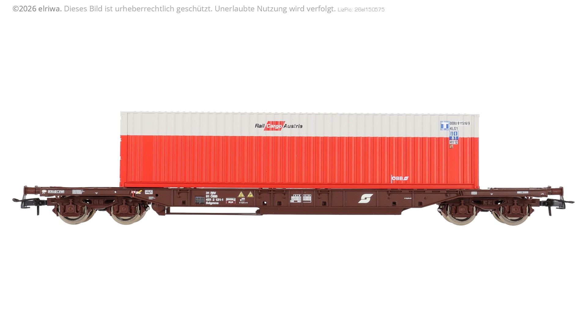 Roco 67598 - Taschenwagen T3 Sdgmns, ÖBB, Ep.V