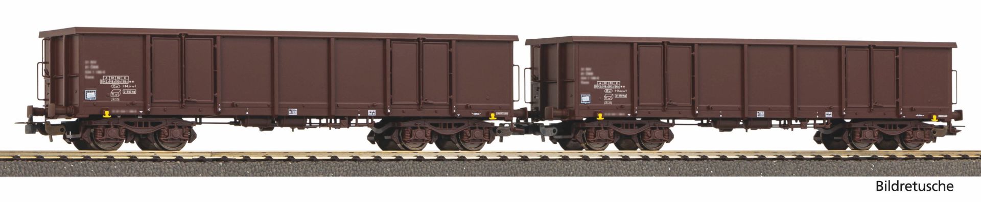 Piko 58289 - 2er Set Hochbordwagen Eaos, ÖBB, Ep.V