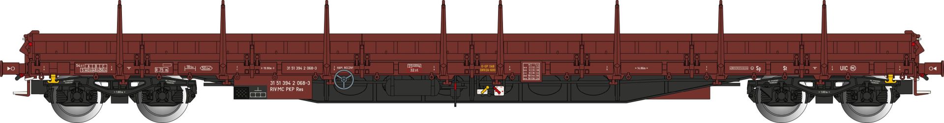 Albert Modell 394007 - Rungenwagen Res, PKP, Ep.V