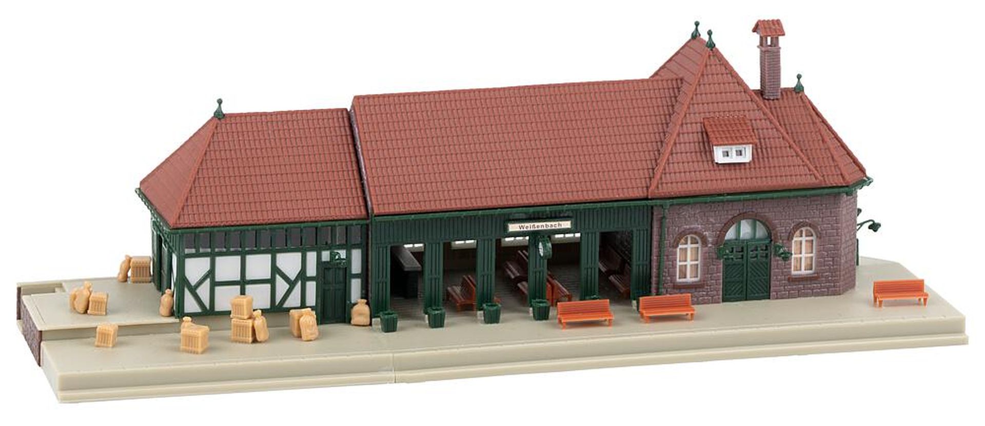 Faller Haltepunkt Pusemuckel - Detailreicher Modellbahn-Bahnhof Im Maßstab 1:87