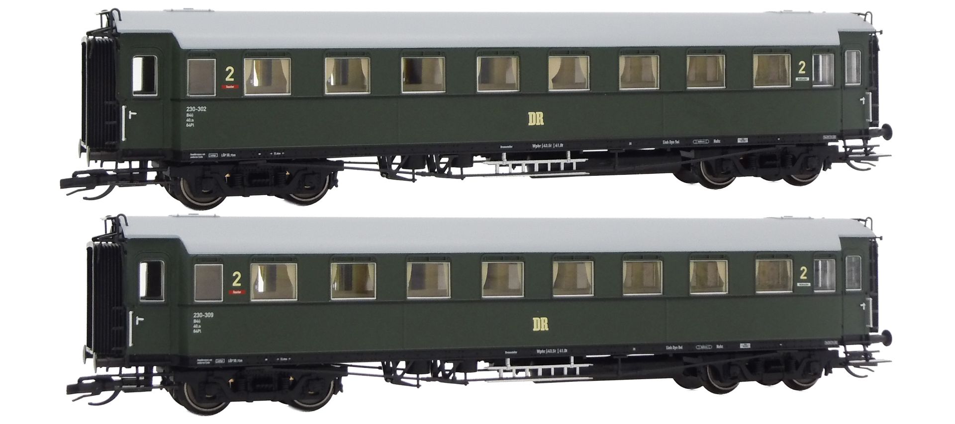 Saxonia 120181-2 - 2er Set Personenwagen C4üSa07, DR, Ep.III
