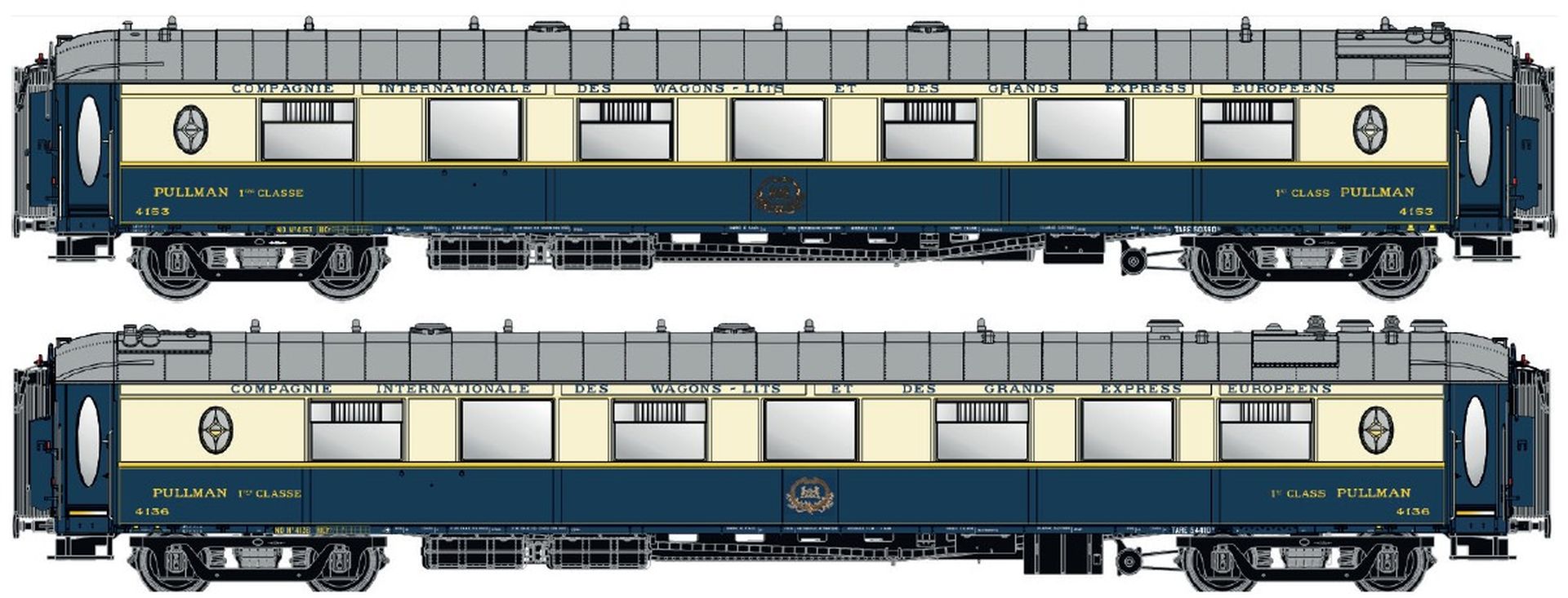 L.S. Models 49180 - 2er Set Pullman Salonwagen WP+WPc, CIWL, Ep.IIb