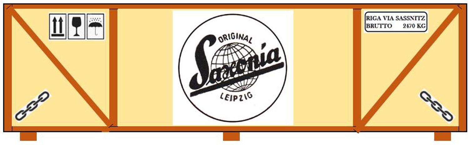 Loewe 2517 - Ladegut Überseekiste 'Saxonia', 65 mm, Ep.III-IV Loewe 2517 - Ladegut Überseekiste 'Saxonia', 65 mm, Ep.III-IV