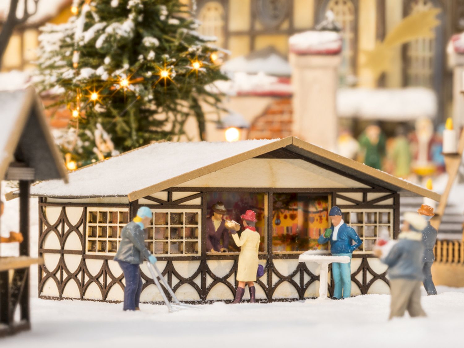 Noch 14682 - Laser-Cut minis 'Weihnachtsmarktstand'