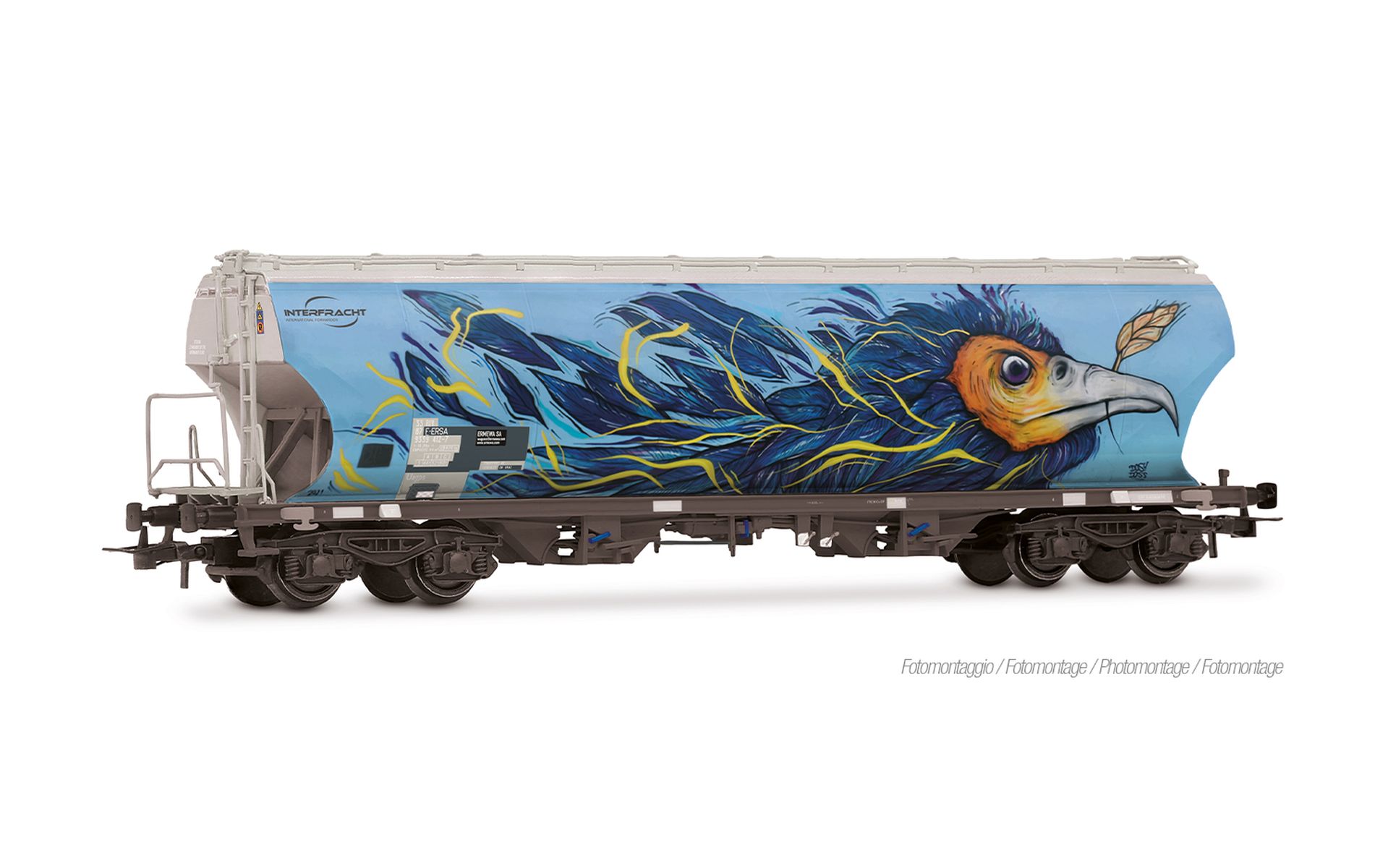 Rivarossi HR6691 - Getreidesilowagen, ERSA, Ep.VI, Graffiti