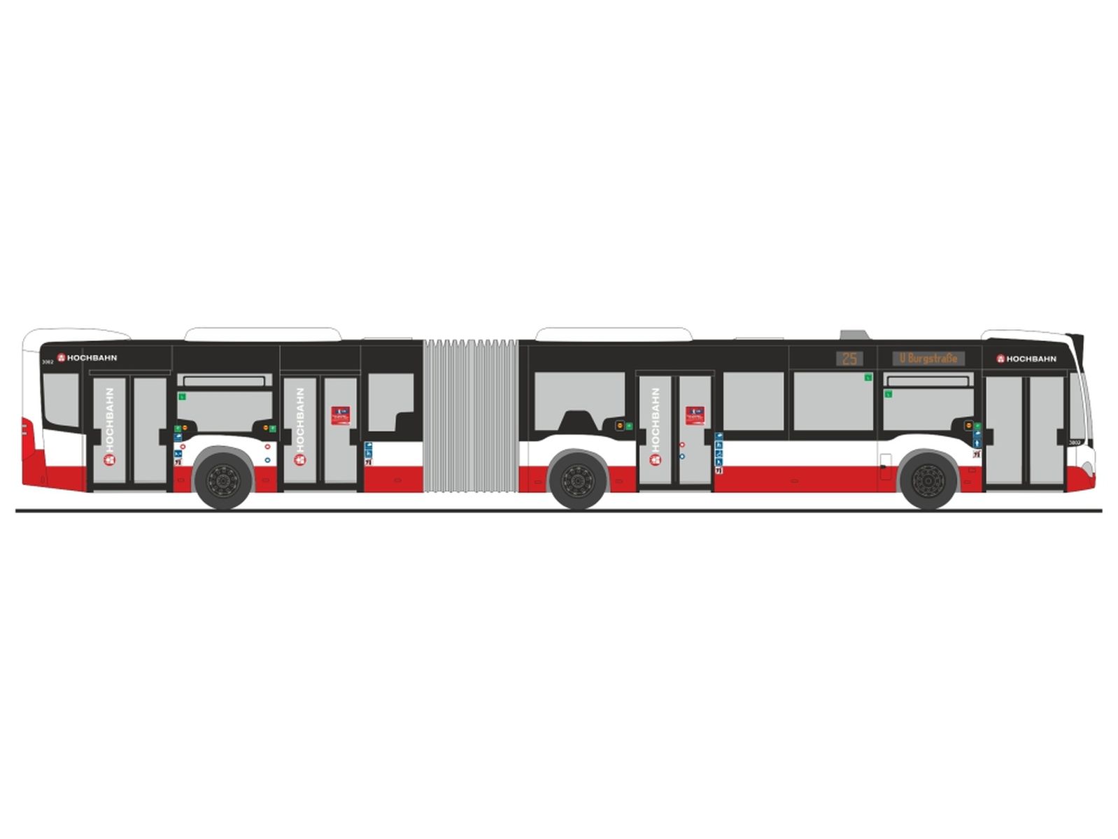 Rietze 69332 - Mercedes-Benz Citaro G 12 Hamburger Hochbahn