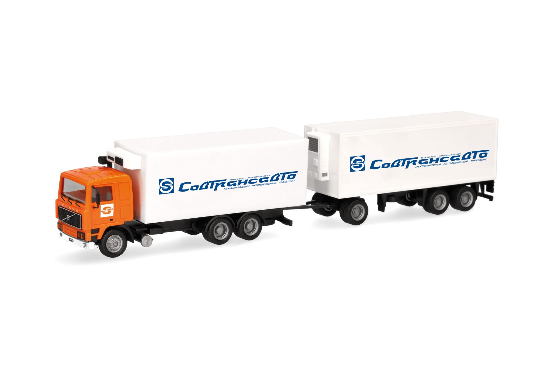 Herpa 321167 - Volvo F10 Kühlkoffer-Hängerzug "Sovtransavto" (RUS)