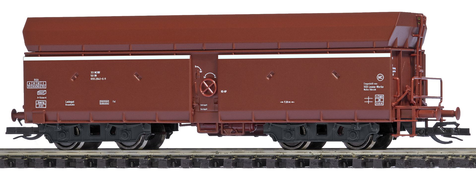 Busch 31330 - Kohlewagen Fal, DR, Ep.IV 'VEB Leuna-Werke Walter Ulbricht', Wagen 3