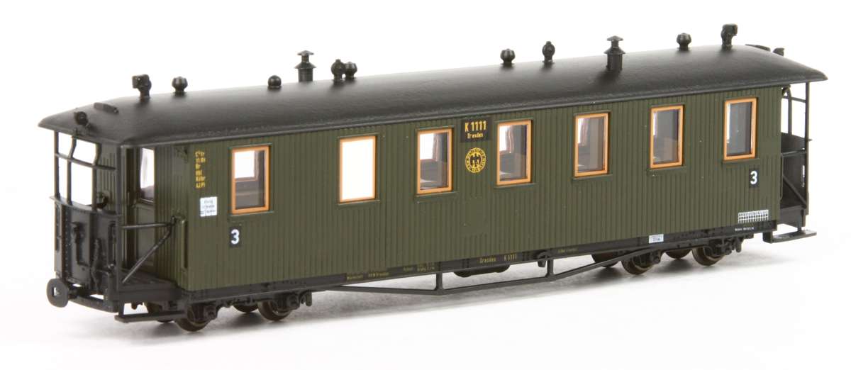 Technomodell 52421 - Personenwg. 3.Kl., DRG, Ep.II, grün