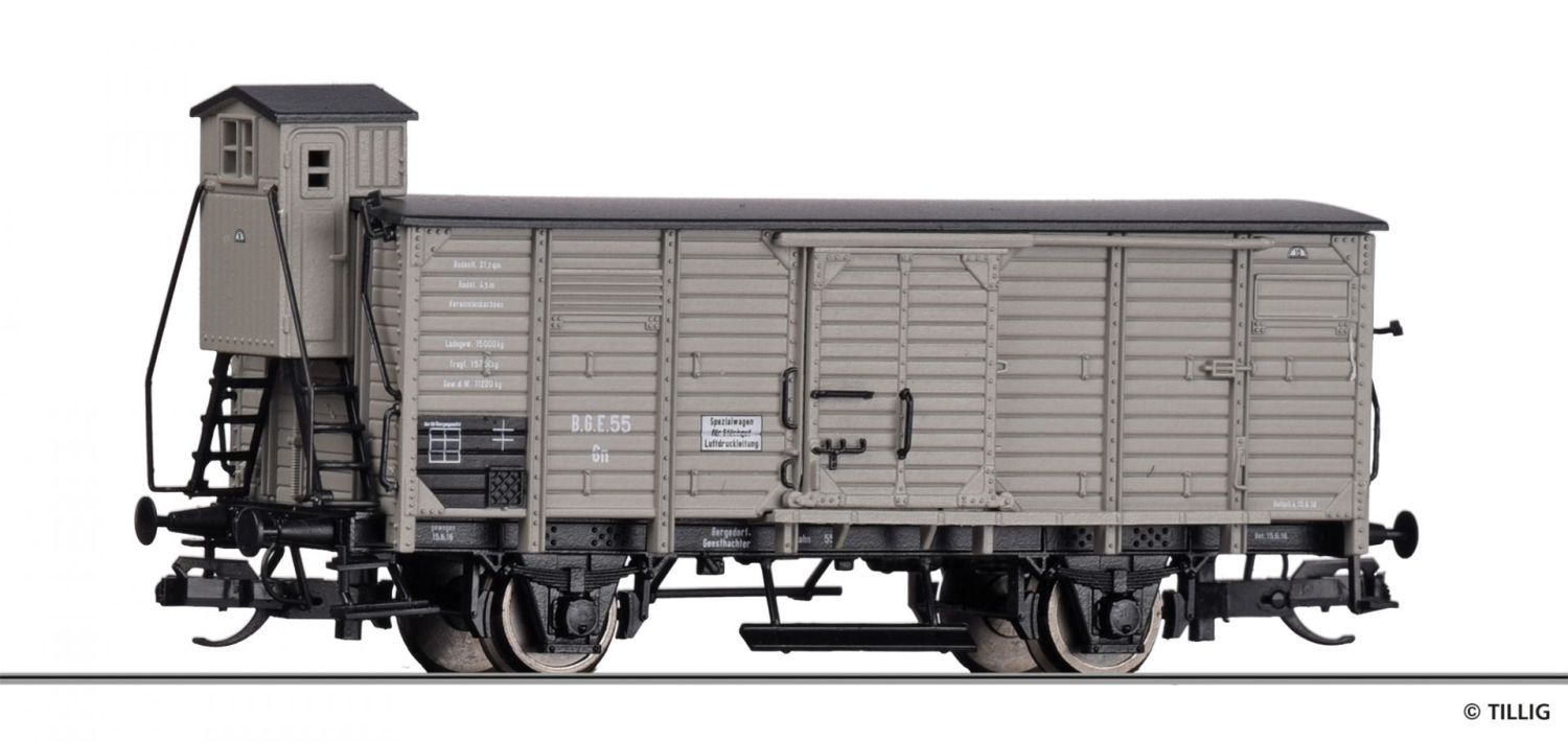 Tillig 17931 - Gedeckter Güterwagen Gn, Bergedorf-Geesthachter Eisenbahn, Ep.I