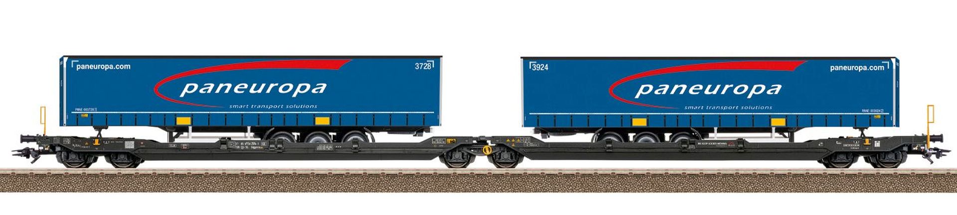 Trix 24476 - Doppel-Taschenwagen Sdggmrss, TX-Logistik AG, Ep.VI 'paneuropa'