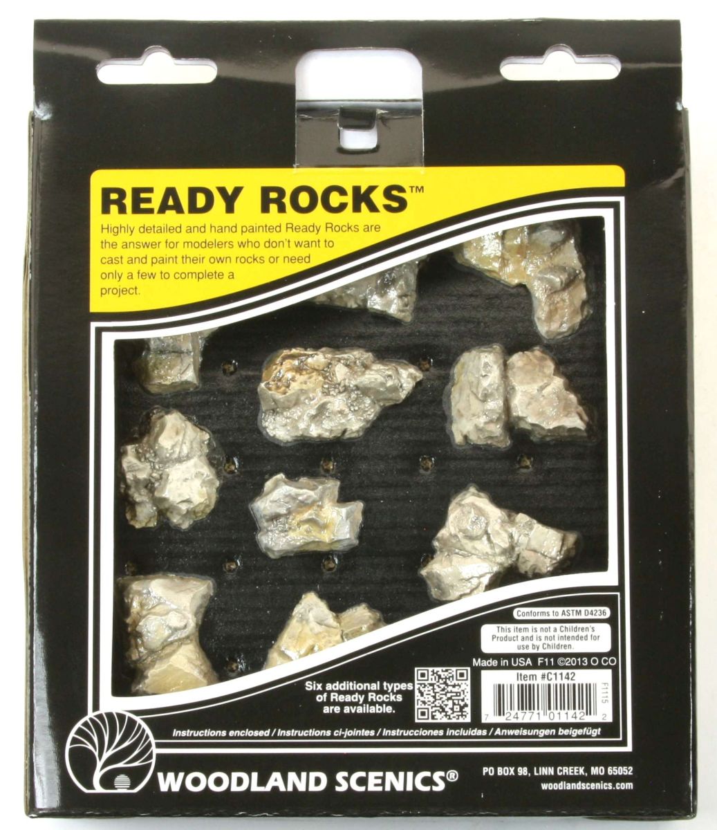 Woodland WC1142 - 22 Felsstücke, 2,85 cm - 3,81 cm