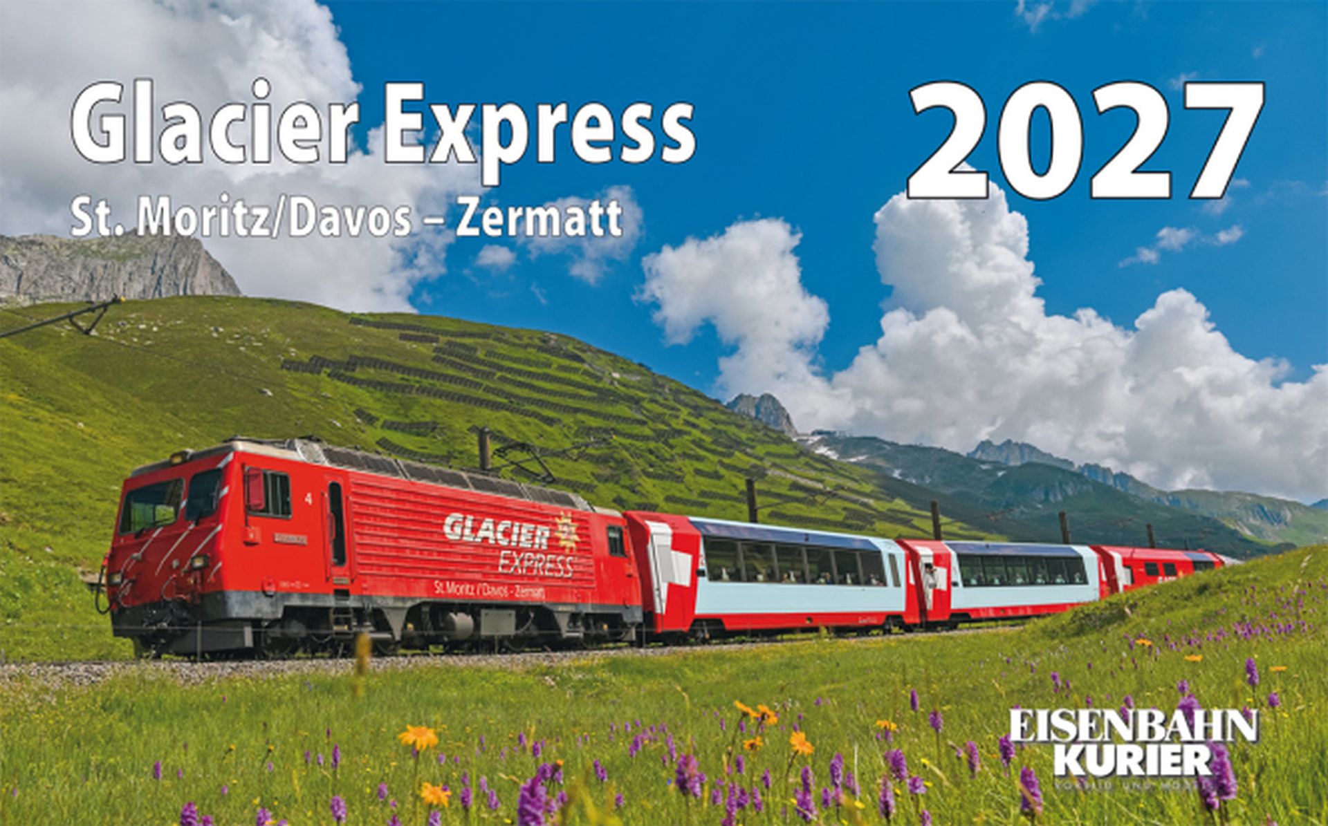 EK-Verlag 5981 - Kalender Glacier Express 2027 – Panoramazug durch die Schweiz