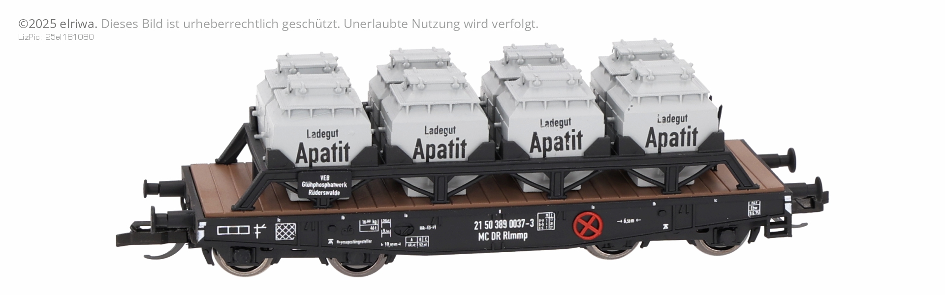 Karsei 23293 - Schwerlastwagen Rlmmp mit Kalkkübeln, DR, Ep.IV 'Apatit'