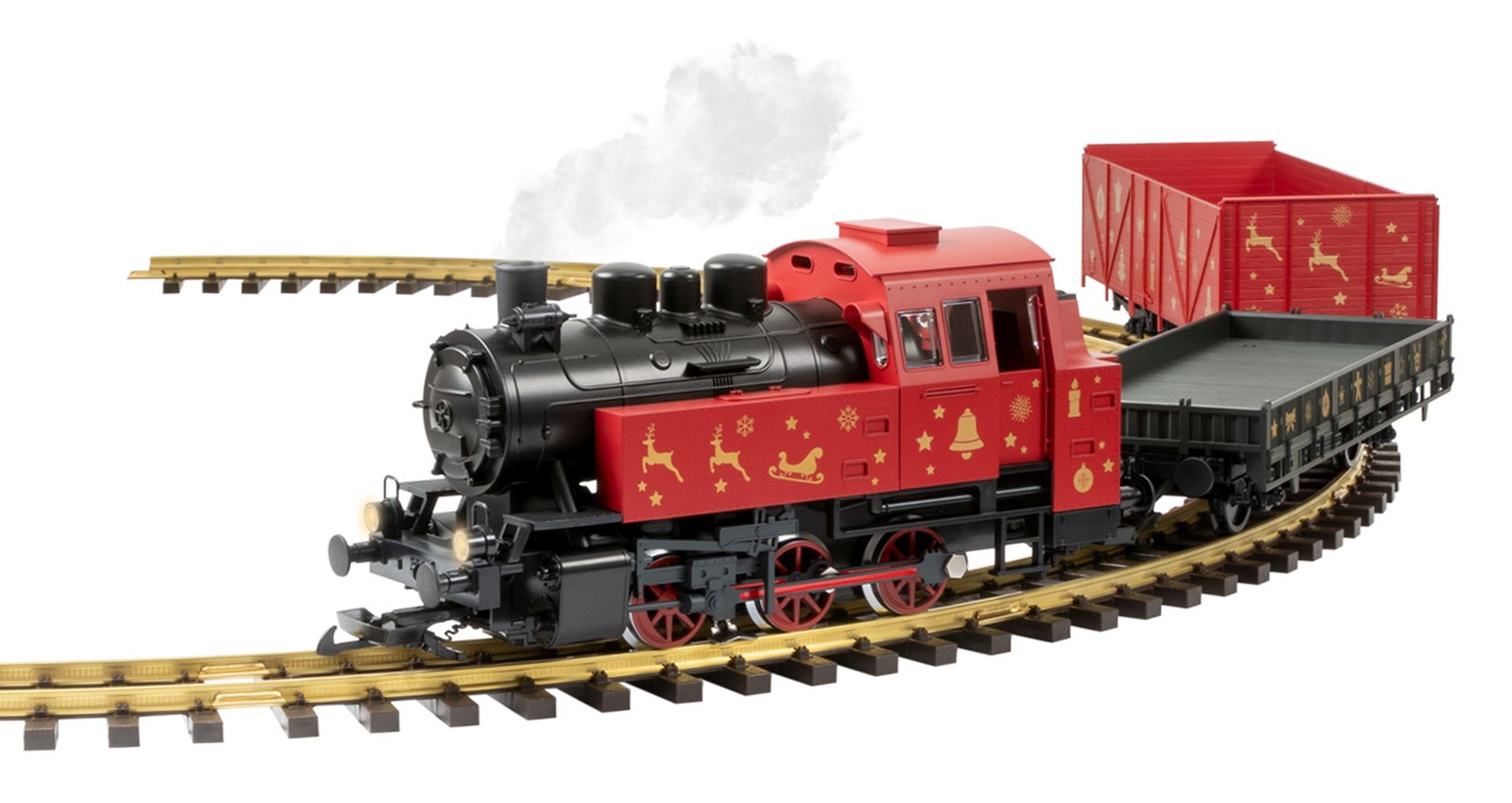 Piko 02412 - Analoges Startset 'Weihnachtszug' mit BR 80 und Güterzug, Dampfgenerator