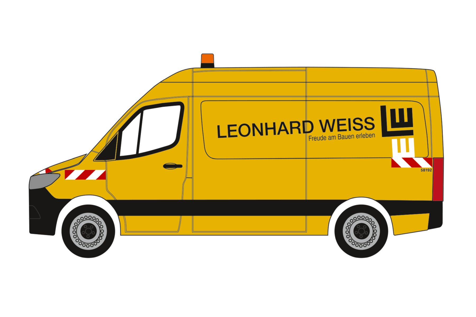 Herpa 962780 - Mercedes-Benz Sprinter '18 Kasten Hochdach "Leonhard Weiss"
