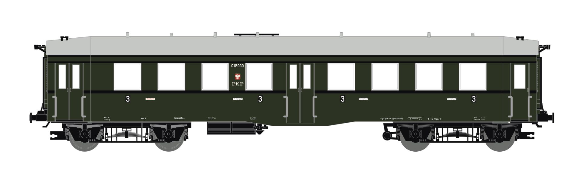 Saxonia 120051 - Reisezugwagen Bauart 'Altenberg', Cix 3. Klasse, PKP, Ep.III