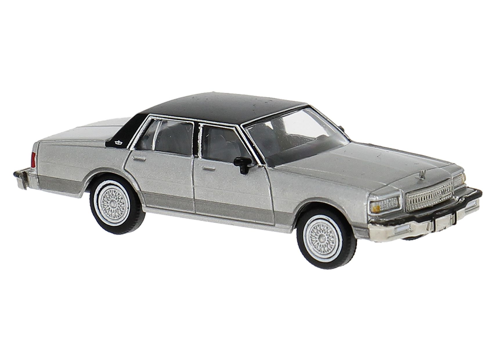 Brekina 19723 - Chevrolet Caprice, silber/schwarz
