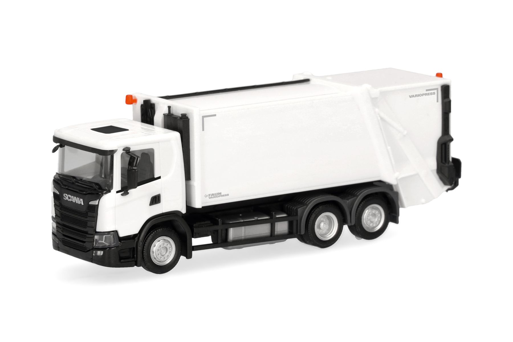 Herpa 321846 - Scania CG17 Pressmüllfahrzeug Variopress, weiß