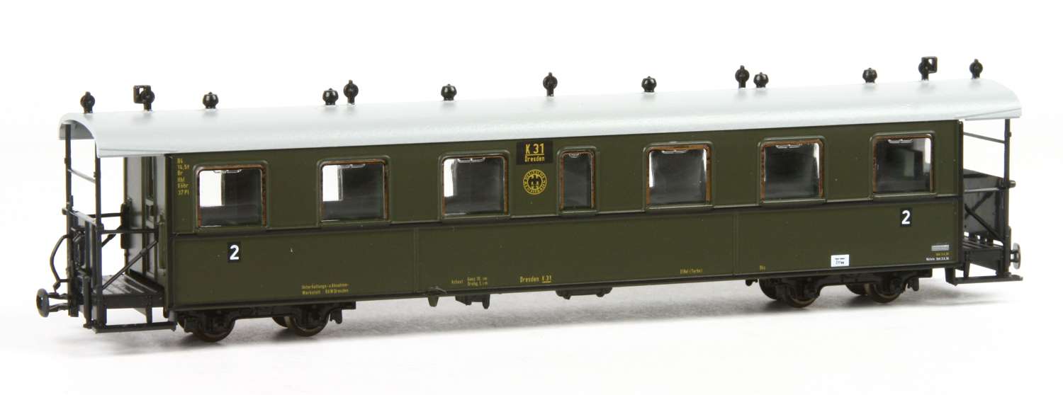 Technomodell 52429 - Personenwg. 2.Kl., DRG, Ep.II, grün