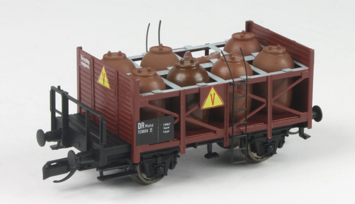 Voigtländer 2000127-FM - Säuretopfwagen mit defektem Topf, DR, Ep.IIIa, Fertigmodell