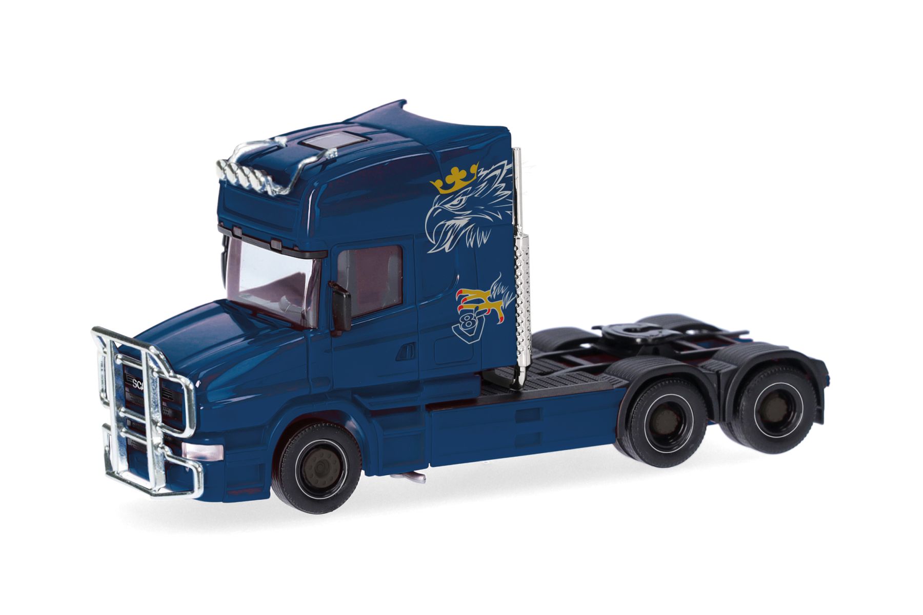 Herpa 319423-002 - Scania Hauber 04 Topline Zugmaschine 3achs, kobaltblau