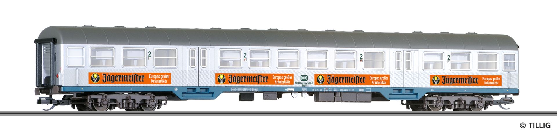 Tillig 16855 - Reisezugwagen 2. Klasse Bnrz 728 'Jägermeister', DB, Ep.IV