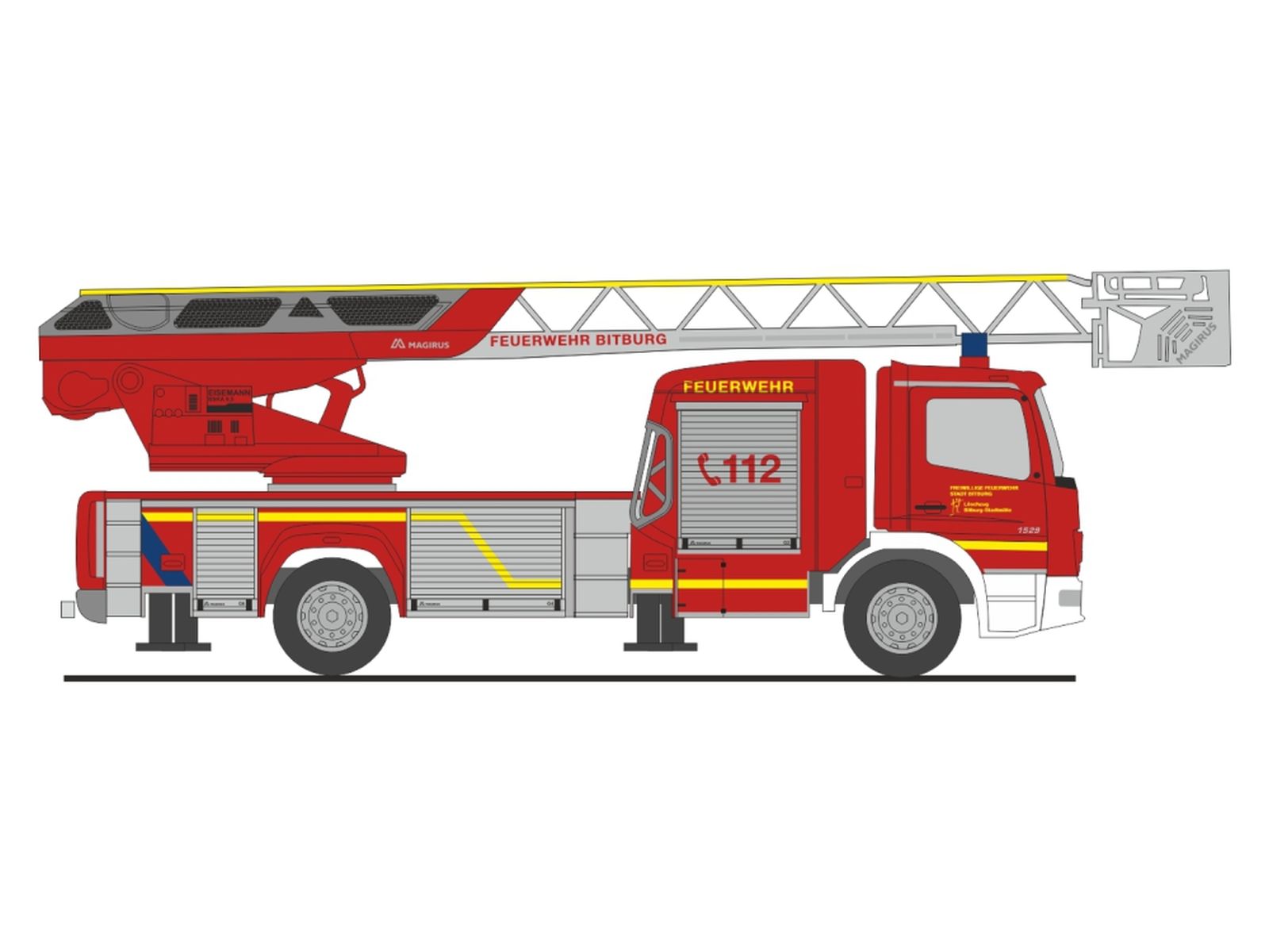 Rietze 71678 - Magirus DLK FW Bitburg