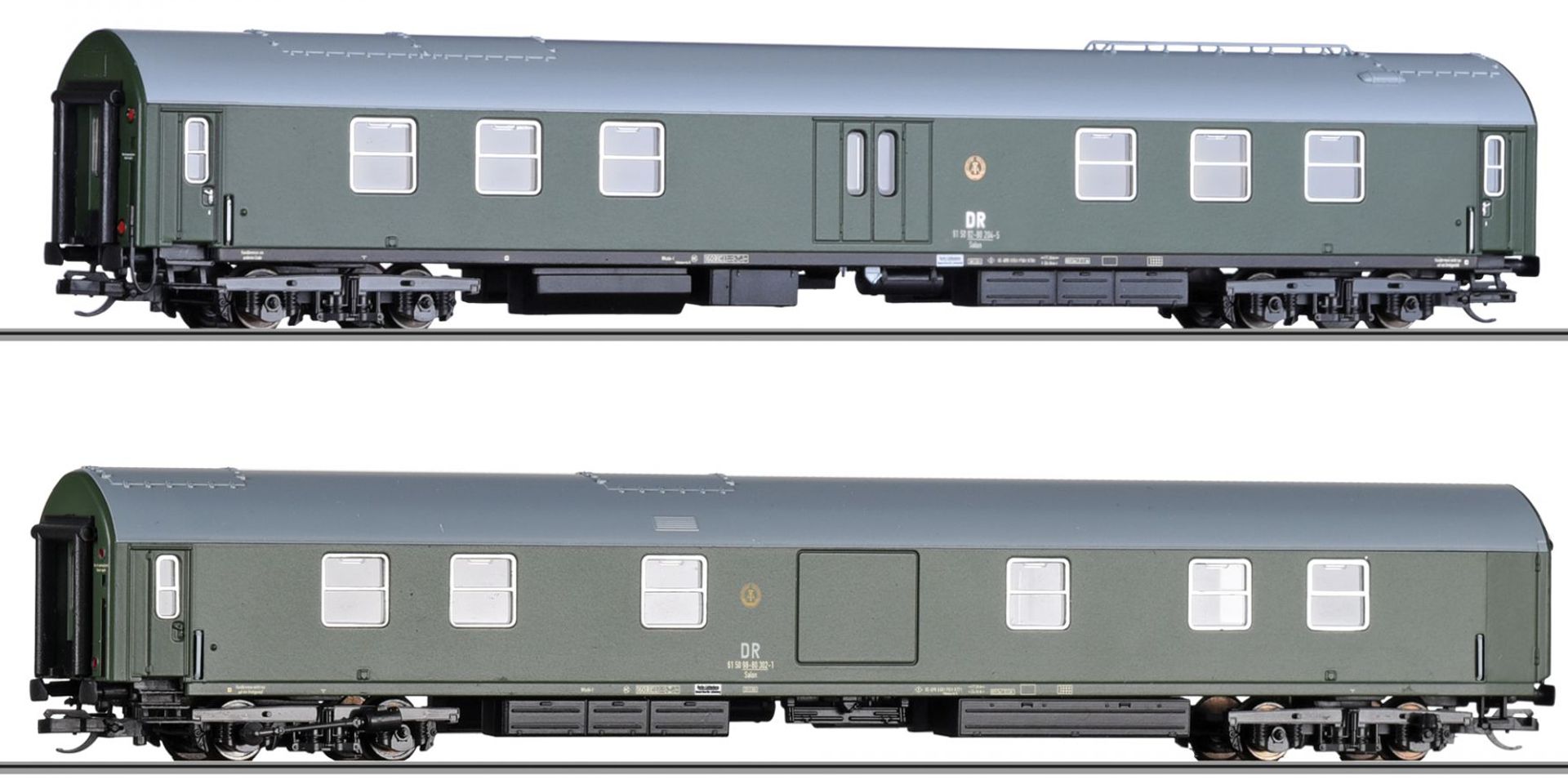 Tillig 01086 - 2er Set 'Salonwagenzug 5', DR, Ep.IV