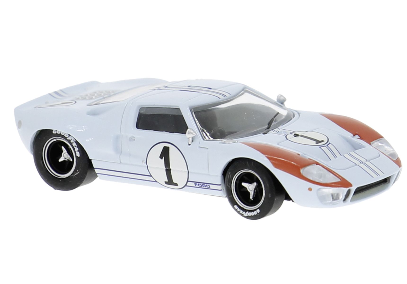 Brekina 18554 - Ford GT 40 LeMans 2.Platz 1966 mit Miles/Hulme