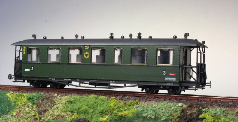 Technomodell 52427 - Personenwg. 3.Kl., DRG, Ep.II, grün