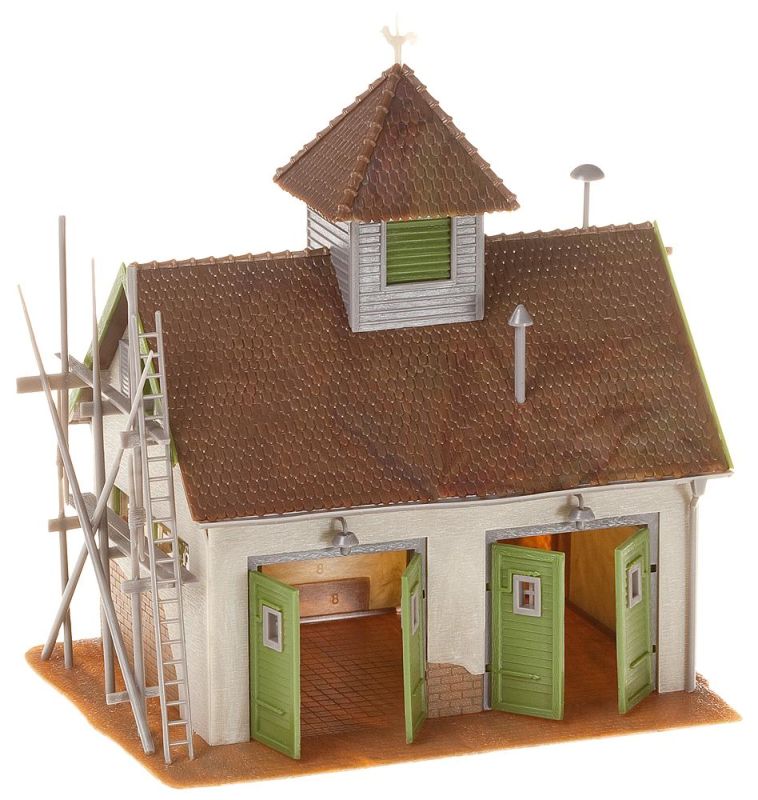 FALLER Feuerwehrhaus H0 - Ländliches Modellbau Gebäude 13.9x3.7x22.4cm