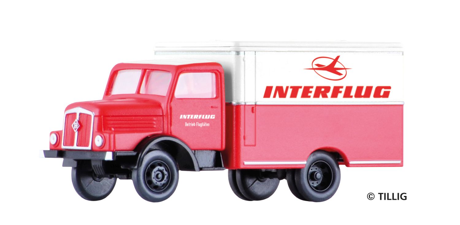 Tillig 19071 - LKW H3A Kofferaufbau 'Interflug'