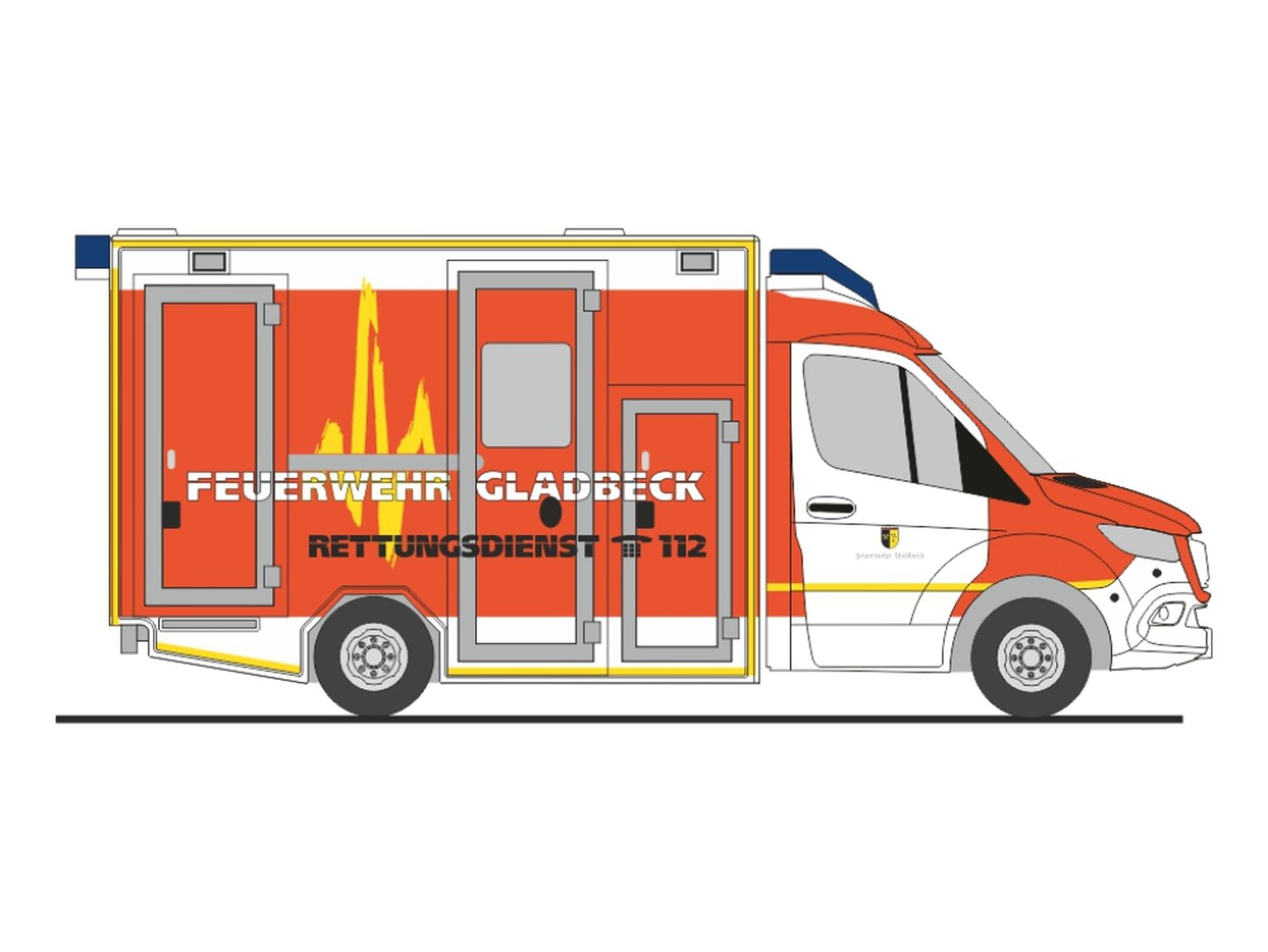 Rietze 76073 - GSF RTW ´18 Rettungsdienst Feuerwehr Gladbeck
