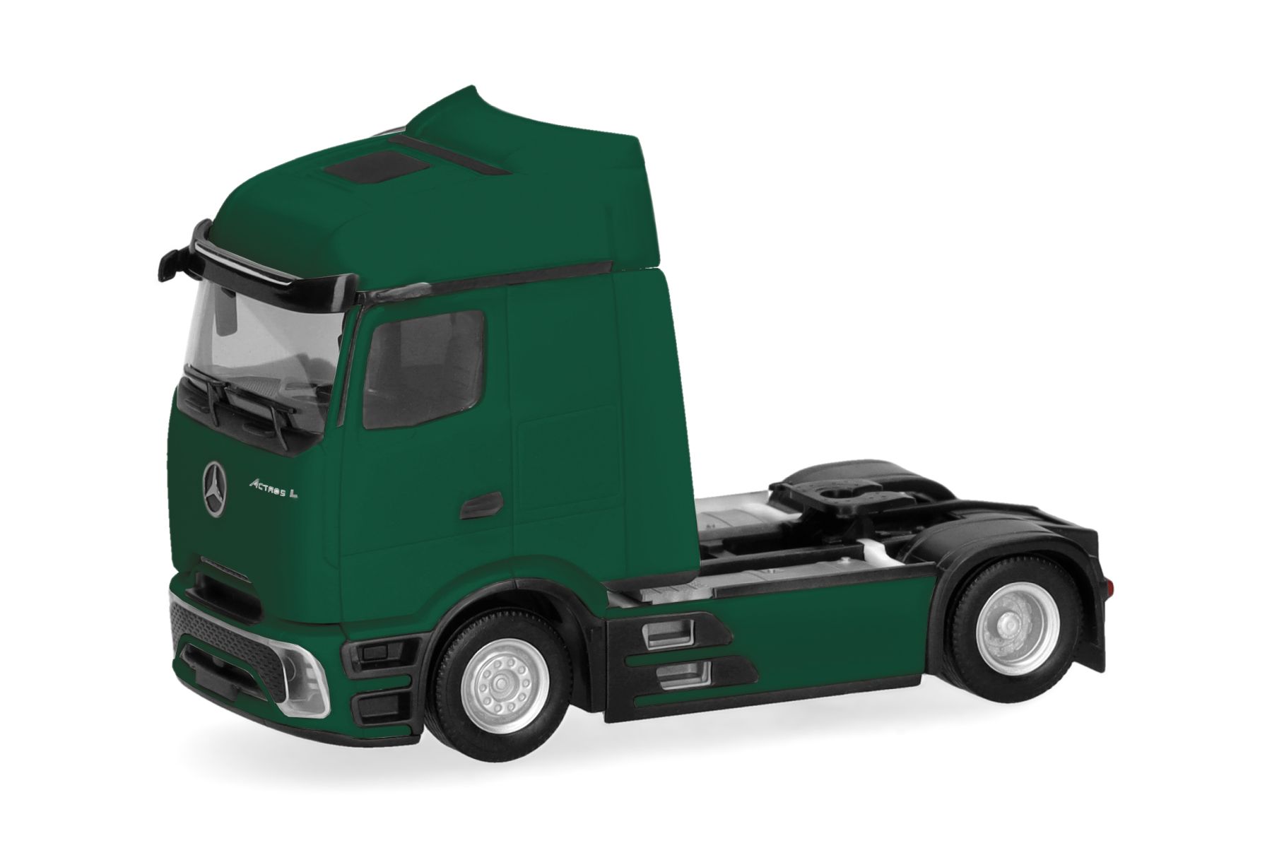Herpa 319430-002 - Mercedes-Benz Actros L Procabin Streamspace Zugmaschine 2achs, moosgrün