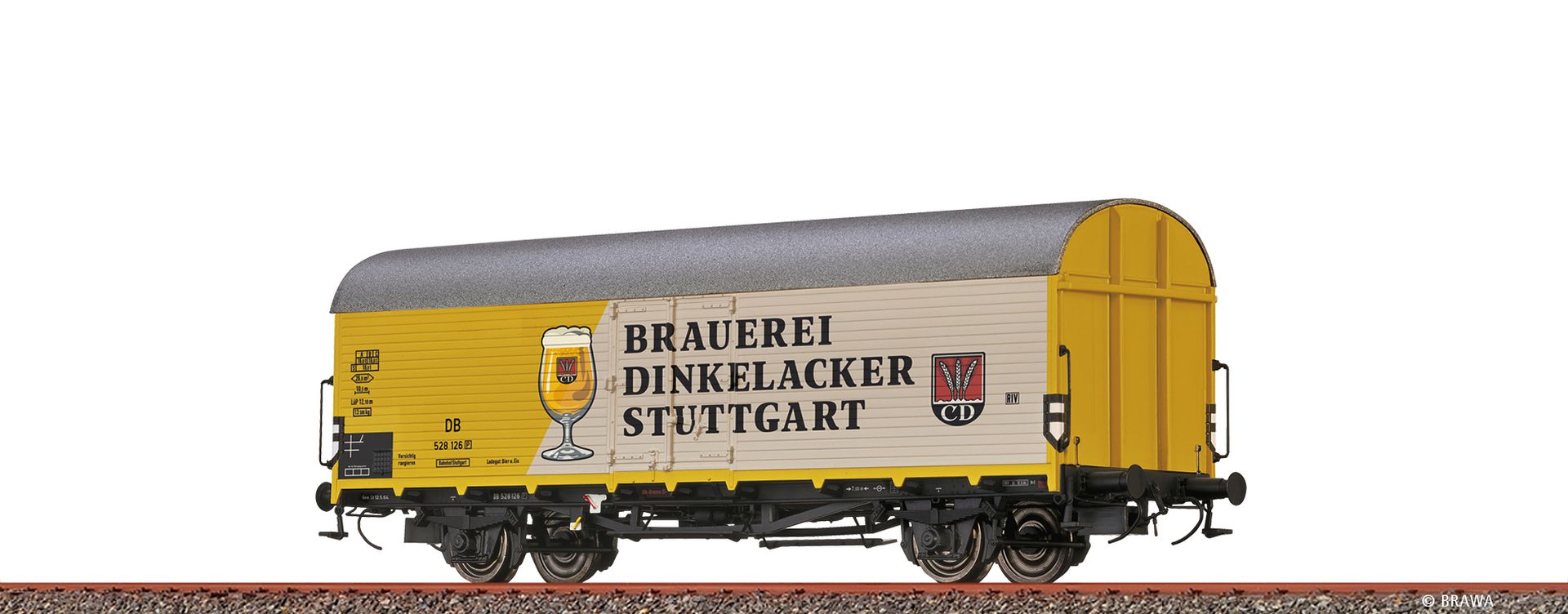 Brawa 50958 - Kühlwagen Tnfhs38 "Brauerei Dinkelacker", DB, Ep.III