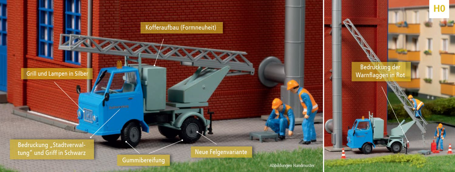 Auhagen 40504 - Multicar M22 Drehleiter