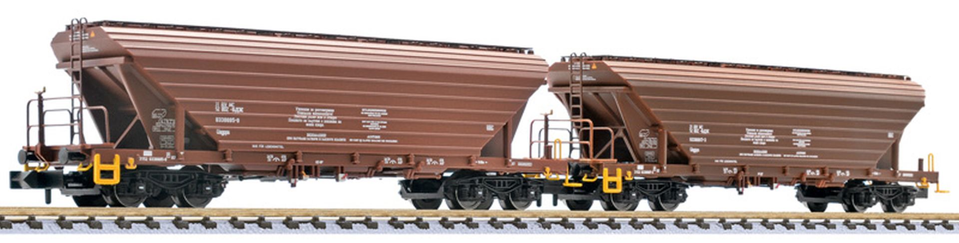 Liliput 260220 - 2er Set Getreidetransportwagen Uagpps, BDZ, Ep.V-VI