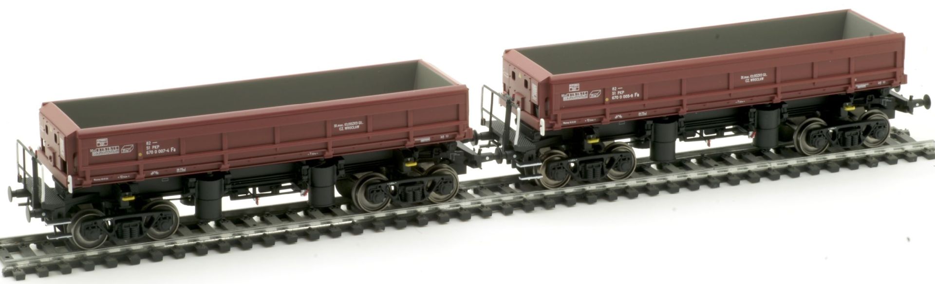 Albert Modell 600049 - 2er Set offene Güterwagen Fa, PKP, Ep.V